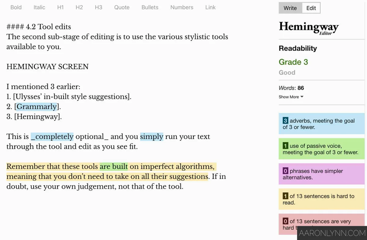 Hemingway App