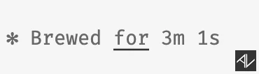 Claude Code status line reading 'Brewed for 3m 1s', showing the whole five-newsletter run finished in about three minutes.